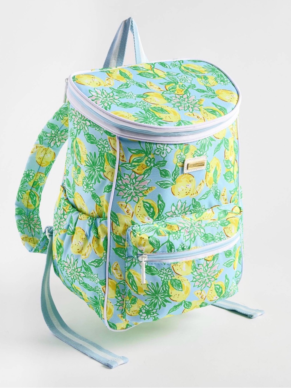Lilly Pulitzer Light Blue & Yellow Lemon-Print Women’s Insulated Cooler backpack